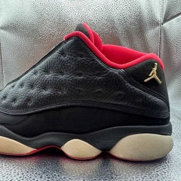 Size 8 Air Jordan 13 Retro Low‎ Black White Red Basketball Shoes 310810-027